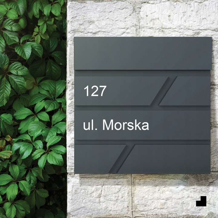 DUŻA SKRZYNKA NA LISTY Z ADRESEM NUMEREM DOMU |4 CZCIONKI| ANTRACYT