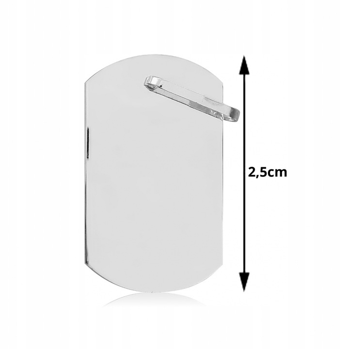 SREBRNY NIEŚMIERTELNIK WOJSKOWY PRÓBA 925 + GRAWER