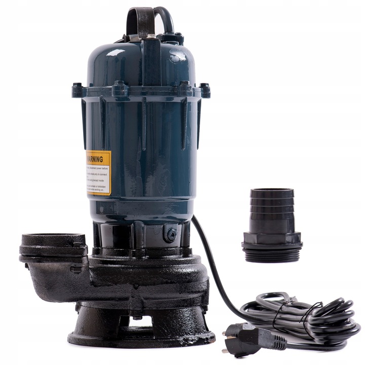 POMPA DO WODY BRUDNEJ CZYSTEJ SZAMBA Z ROZDRABNIACZEM ZATAPIALNA + WĄŻ