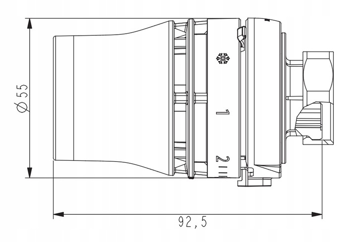 DANFOSS Głowica termostatyczna REDIA M30X1.5 CZUJNIK WBUDOWANY, nowe 5135