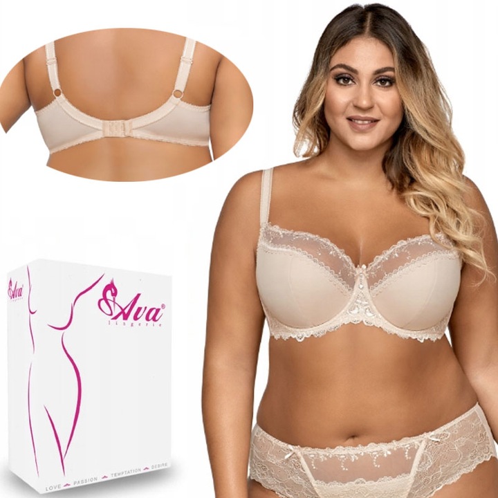 AVA stanik biustonosz wygodny półusztywniany AV-1030 SEMI-SOFT beżowy 75F b