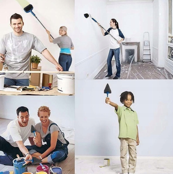 WAŁEK DO MALOWANIA SCIAN NIEKAPIĄCY UNIWERSALNY WAŁKI ZESTAW MALARSKI 5w1