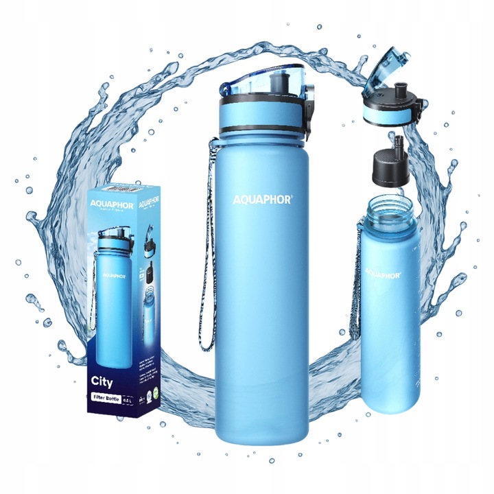 Butelka Na Wodę Filtrująca Bidon Sportowy Aquaphor City 500 ml