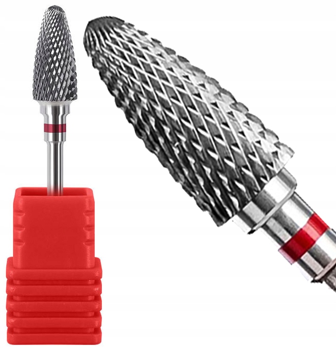 3x FREZ KARBIDOWY DO ŚCIĄGANIA ŻELU HYBRYD ZESTAW STOŻEK CHOINKA WALEC