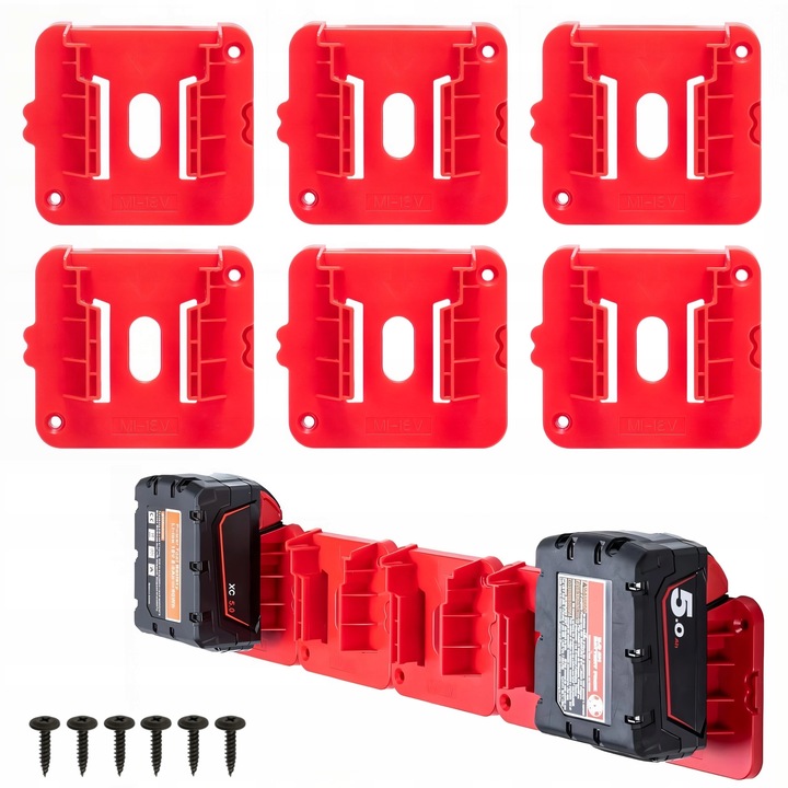 x6 UCHWYT WIESZAK NA AKUMULATOR BATERIE ŚCIENNY/ POD BLAT/ DO