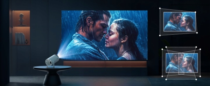 MINI PROJEKTOR SMART RZUTNIK FULL HD Z GŁOŚNIKIEM ANDROID TV WIFI BLUETOOTH