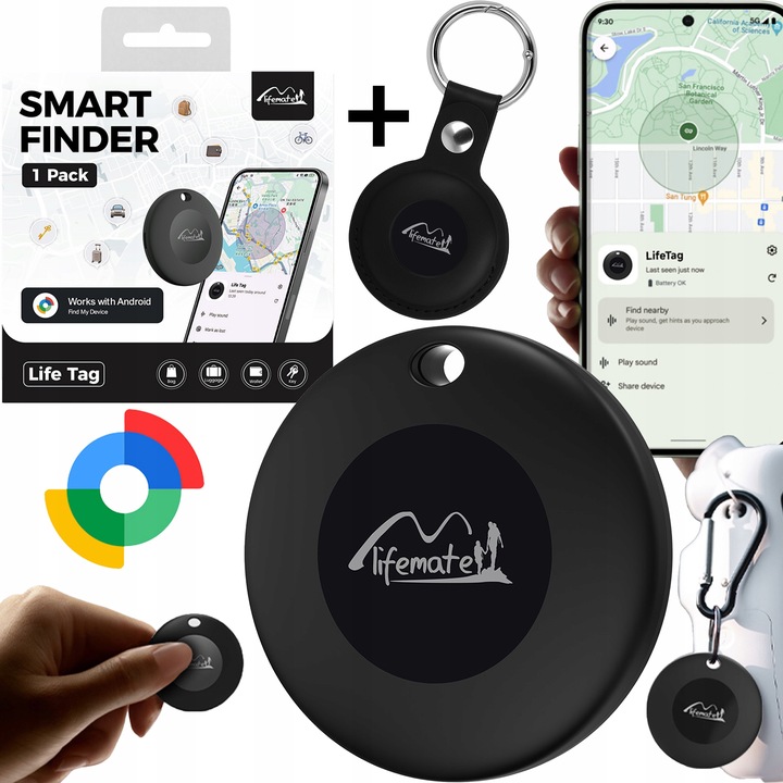 LifeMate LOKALIZATOR GPS TRACKER DO ROWERU AUTA KLUCZY GOOGLE ANDROID