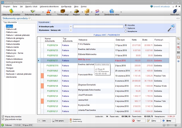 mFaktura Magazyn - program do faktur z magazynem, licencja wieczysta