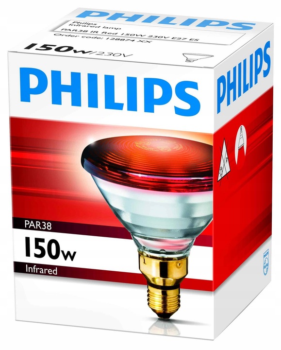 Philips Promiennik Podczerwieni PAR38 IR 150 W E27 – Terapia Cieplna