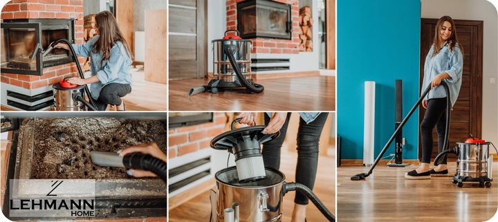 ODKURZACZ PRZEMYSŁOWY 2000W SUCHO DO KOMINKA GRUZU POPIOŁU DMUCHAWA