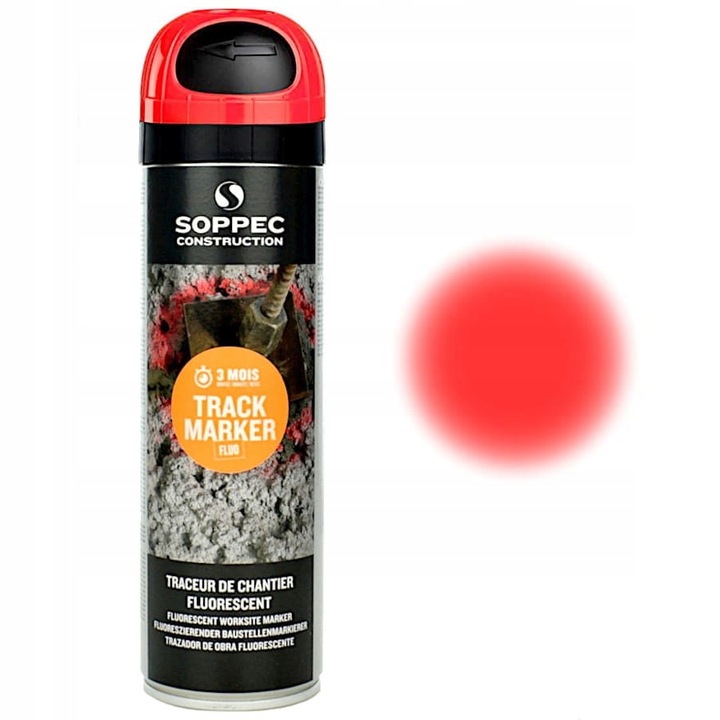 FARBA GEODEZYJNA SPRAY SOPPEC TRACK MARKER 12szt