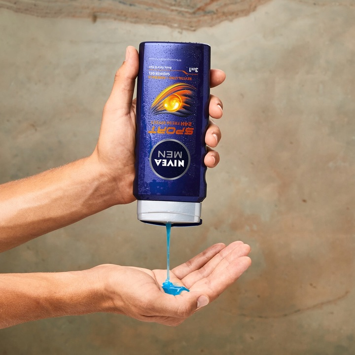 NIVEA MEN 3w1 Żel pod prysznic męski zestaw - Płyn do mycia 500ml x5