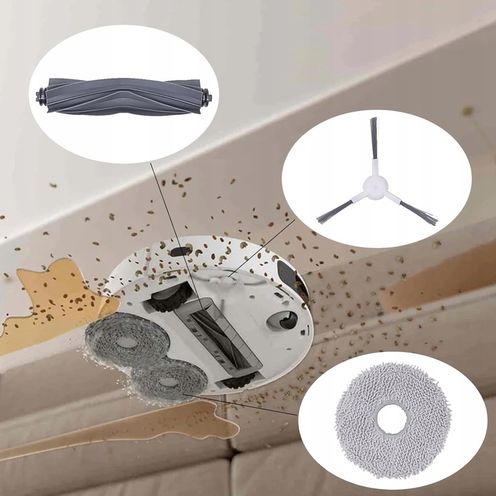 ZESTAW FILTRY SZCZOTKI WORKI DO XIAOMI X10+ X20+ S10+ DREAME S10 L10 ULTRA