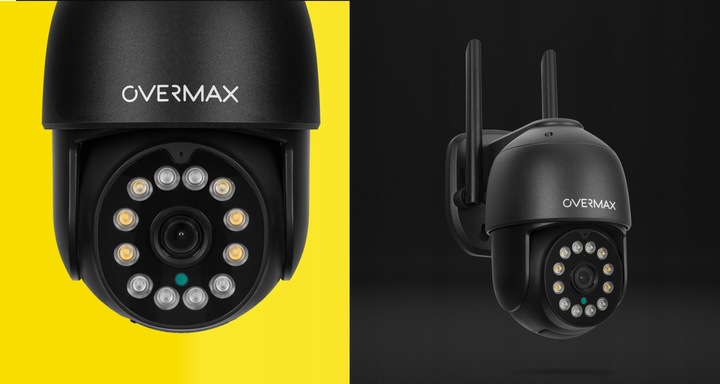 KAMERA ZEWNĘTRZNA OBROTOWA ULTRA HD WIFI 4MPx 4x ZOOM 2.5K PTZ IP66 CZARNA