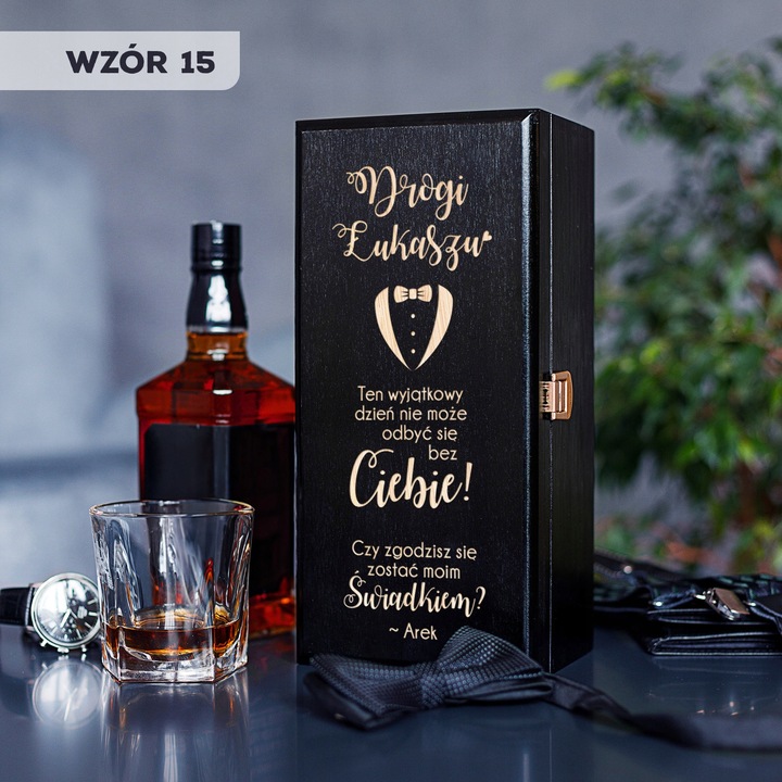 PROŚBA O ŚWIADKOWANIE SKRZYNKA NA ALKOHOL CZY ZOSTANIESZ MOIM ŚWIADKIEM