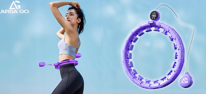 HULA HOP Z OBCIĄŻNIKIEM ODCHUDZAJĄCE Z LICZNIKIEM SMART HULAHOP