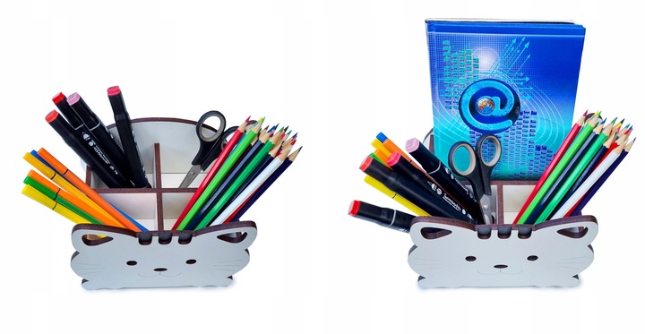 ORGANIZER Przybornik KREDKI biurko Kotek Prezent