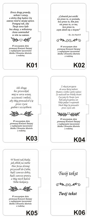 Pamiątka Pierwsza Komunia Święta kartka pudełko P1