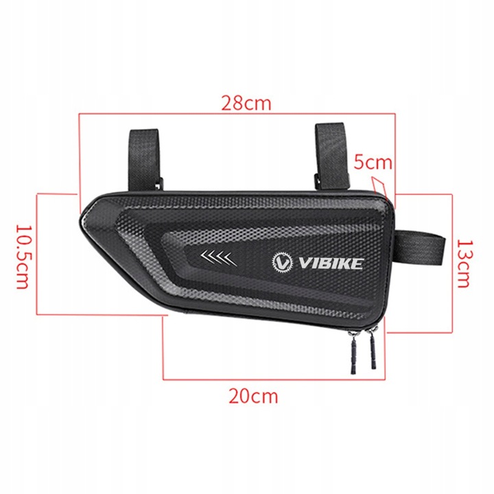 VIBIKE TORBA SAKWA SASZETKA ROWEROWA MONTOWANA POD RAMĘ NA ROWER POJEMNA