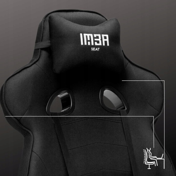 Fotel gamingowy biurowy krzesło gracza Emperor czarnyTkanina