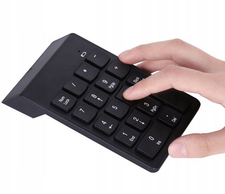 KLAWIATURA NUMERYCZNA BEZPRZEWODOWA DO LAPTOPA PC SLIM USB 2.4GHz AK86A