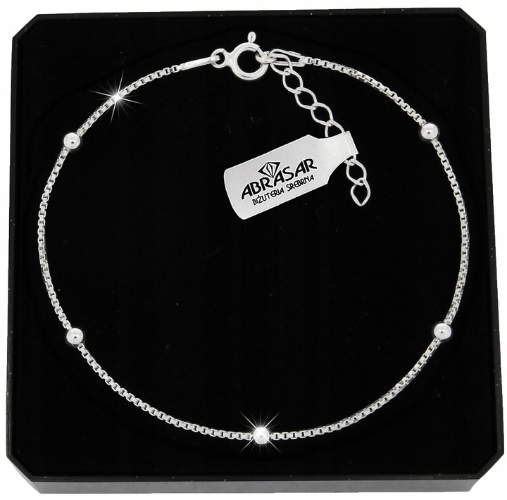 SREBRNA BRANSOLETKA DAMSKA celebrytka Z KULKAMI dla NIEJ SREBRO 925