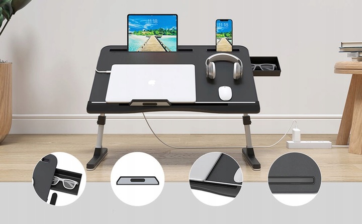 PODSTAWKA POD LAPTOPA STOLIK REGULOWANY SKŁADANY MOZOS GAME-SL2