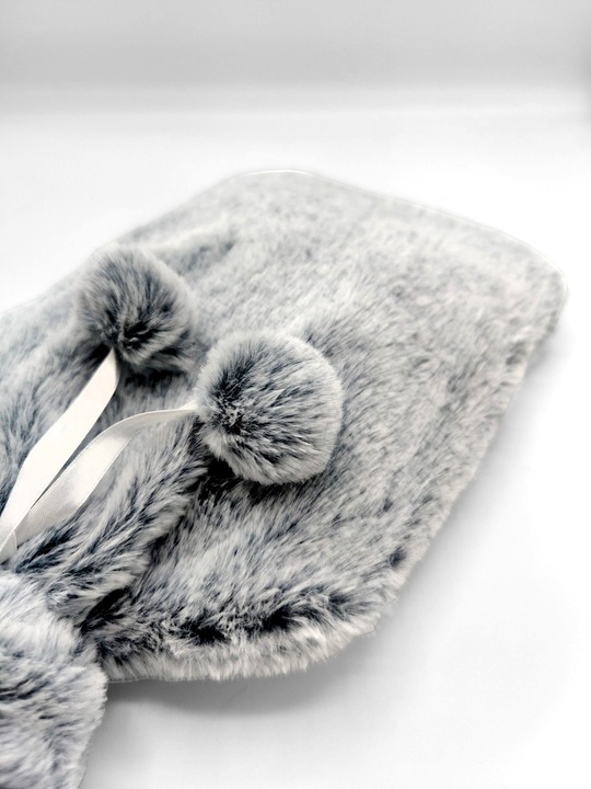 Duży Termofor Gumowy w Pokrowcu Ogrzewacz Pluszowy w Sweterku na Wodę XXL