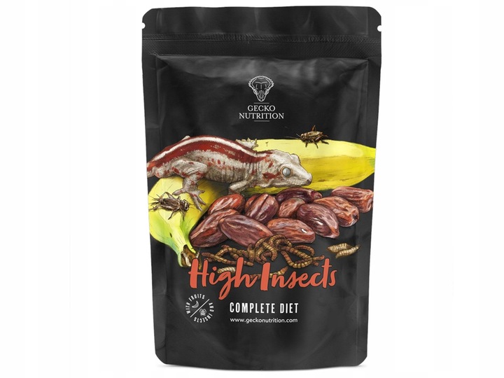 Gecko Nutrition - Wysoka zawartość owadów 50g| ORYGINAŁ - papka,