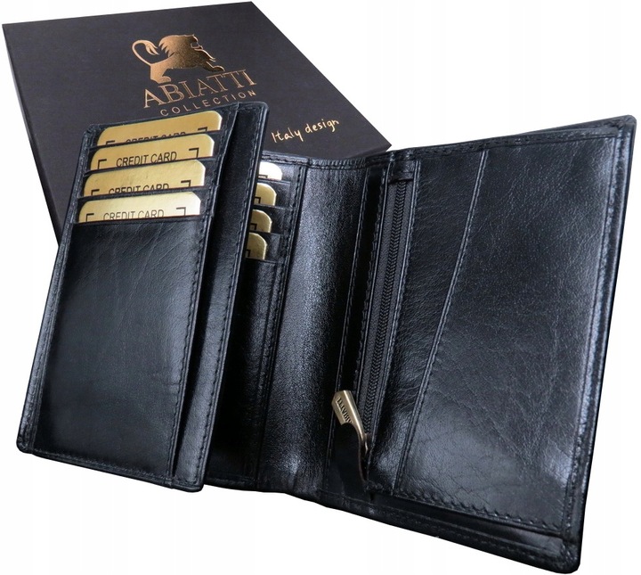 SKÓRZANY PORTFEL MĘSKI ABIATTI OCHRONA KART RFID !