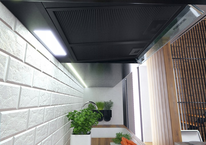 OKAP PODSZAFKOWY KUCHENNY 60cm BERDSEN CZARNY 10A