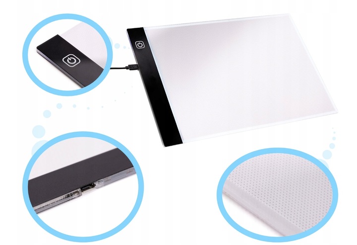 TABLET GRAFICZNY XL LED - PREZENT NA ŚWIĘTA - DESKA KREŚLARSKA PODŚWIETLANA