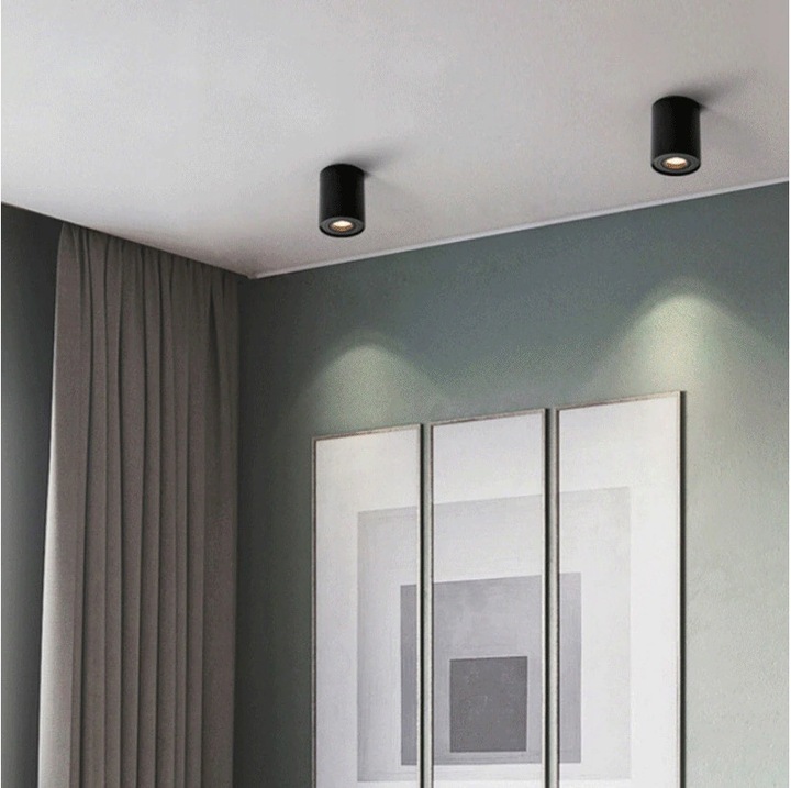 3x SPOT OPRAWA NATYNKOWA HALOGENOWA SUFITOWA tuba ruchoma GU10 żarówka LED