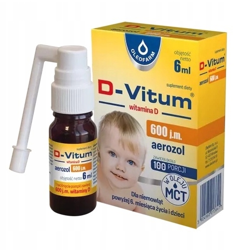 D-Vitum aerozol 600 j.m. 6ml