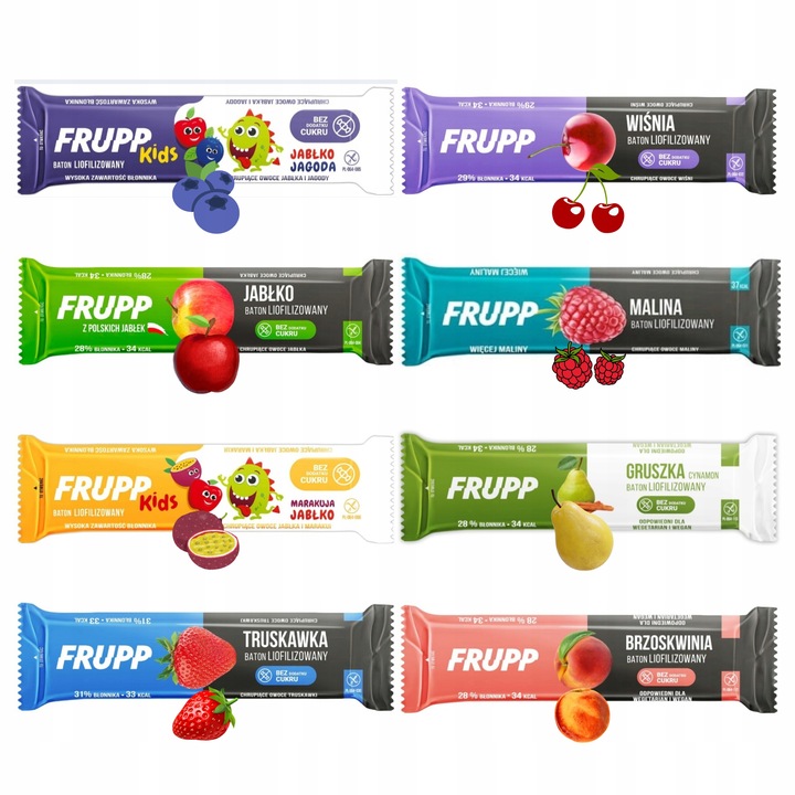 Baton liofilizowany Frupp MIX SMAKÓW 8 x 10g >>