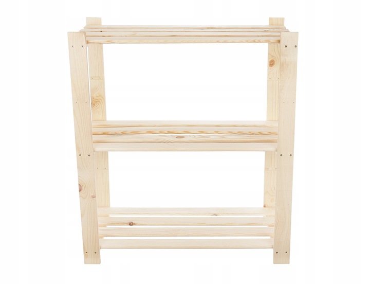 Regał drewniany biurowy garażowy do spiżarni 90x80x38 3 półki