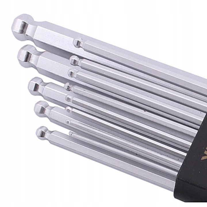 13X KLUCZE IMBUSOWE IMBUS KULKĄ ZESTAW IMBUSY CrV