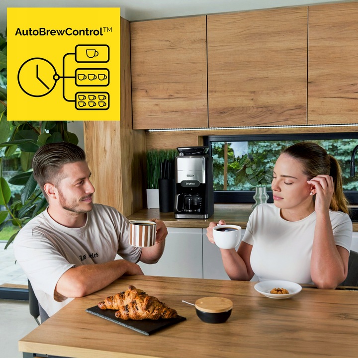 Ekspres przelewowy do kawy z Młynkiem żarnowym Yoer 1520W 1,5L