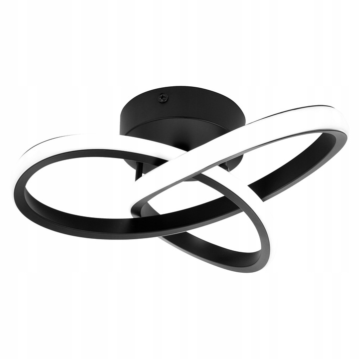 Lampa Sufitowa LED PLAFON Żyrandol 24W Barwa Neutralna Czarna do