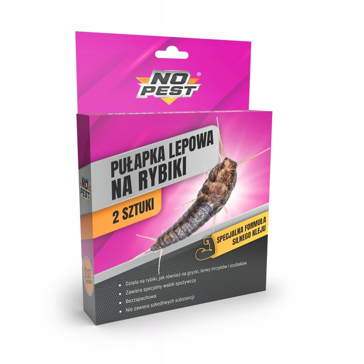 PUŁAPKA LEP NA RYBIKI CUKROWE SREBRZYKI SILNY ATRAKTANT 4 SZTUKI NO