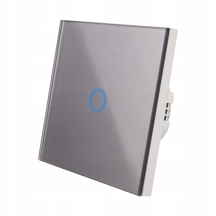 DOTYKOWY WŁĄCZNIK WYŁĄCZNIK ŚWIATŁA SZKLANY POJEDYNCZY SZKŁO SZARE LED