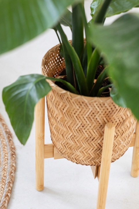 Kwietnik stojący REGULOWANY 25-36 drewniany stojak na kwiaty rośliny NEST