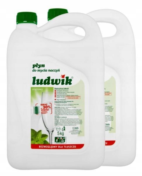 LUDWIK Płyn do mycia naczyń miętowy 5 kg