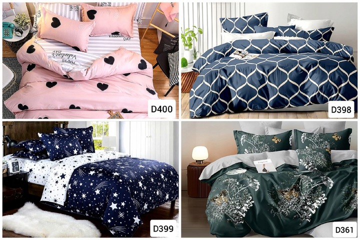 KOMPLET POŚCIELI DWUSTRONNEJ 160x200 NOWE WZORY