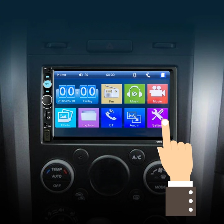 RADIO SAMOCHODOWE BLUETOOTH 2 DIN 7 CALI DOTYKOWY EKRAN MONITOR USB
