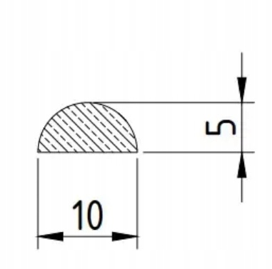 Próg akrylowy 5mm 100cm do kabiny prysznicowej