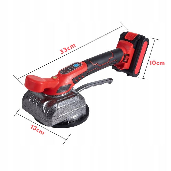 PRZYSSAWKA WIBRUJĄCA DO PŁYTEK WIBRATOR DO POZIOMOWANIA 2xAKU MOCNA