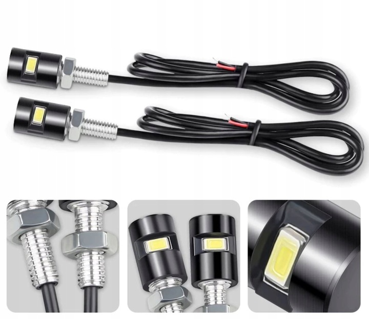 PODŚWIETLENIE TABLICY REJESTRACYJNEJ LED ŚRUBA