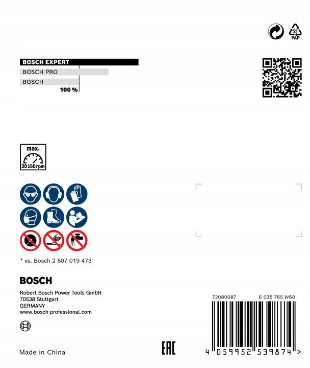 BOSCH TARCZA DIAMENTOWA DO PŁYTEK 76MM