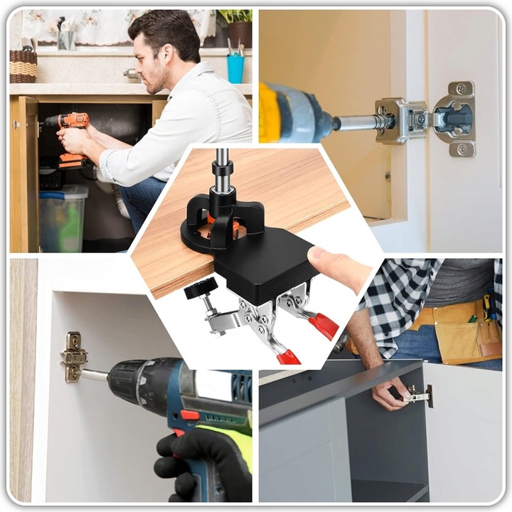 SZABLON DO WIERCENIA OTWORÓW POD ZAWIAS FREZ DO PUSZEK ZNACZNIK